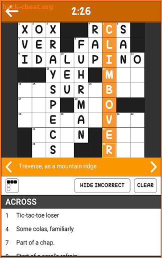 CrossWord Puzzle in English screenshot