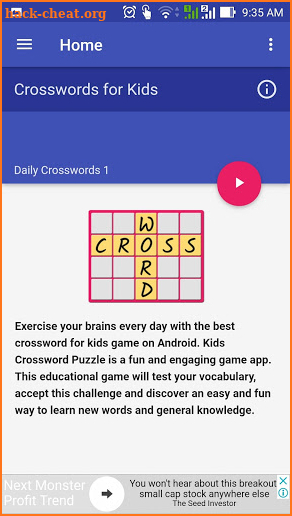 Crosswords for Kids screenshot