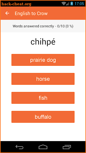 Crow Vocab Builder screenshot