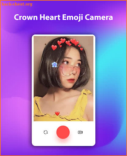 Crown Heart Emoji Camera screenshot