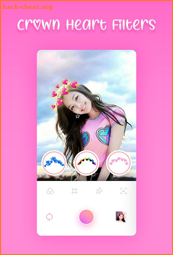 Crown Heart Emoji Camera - Heart Camera Effect screenshot