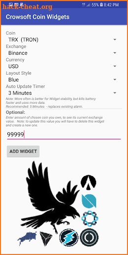 Crowsoft Crypto Widgets - Full screenshot