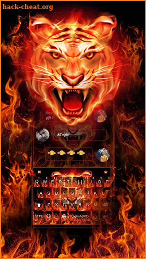 Cruel Tiger 3D Keyboard Theme screenshot