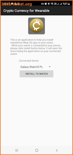Crypto Currency for Wearable screenshot