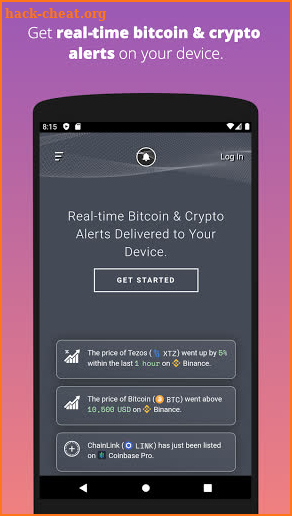 Cryptocurrency Alerting screenshot