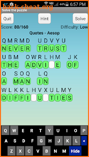 Cryptogram Puzzles screenshot