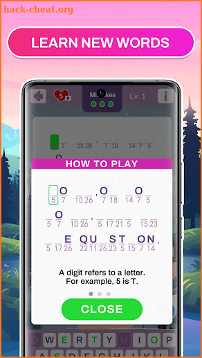 Cryptogram Word Puzzle Game screenshot