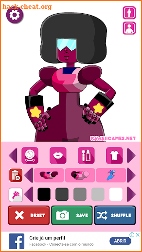 Crystal Gem Garnet Dress Up Game screenshot