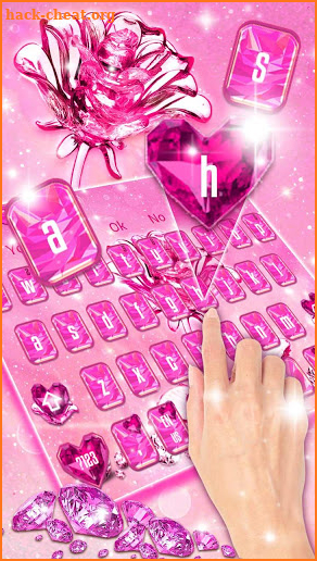 Crystal Glitter Love Rose Keyboard screenshot