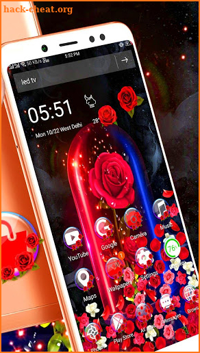 Crystal Rose Love Gravity Theme screenshot