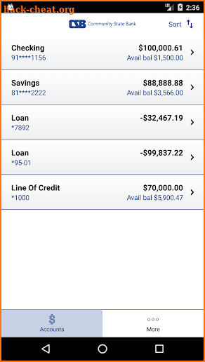 CSB Avilla Mobile Banking screenshot