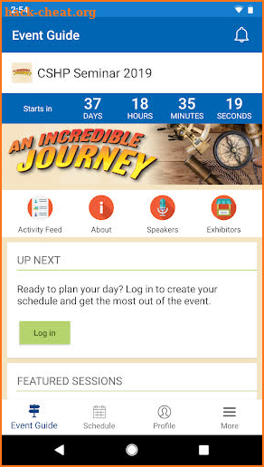 CSHP Events screenshot