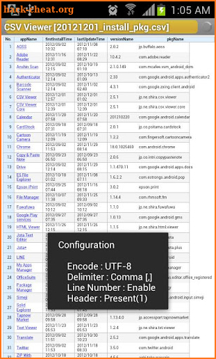 CSV Viewer screenshot