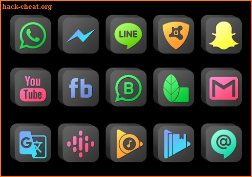 Cubic Dark Mode - 3D Icon pack screenshot