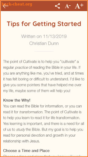 Cultivate screenshot