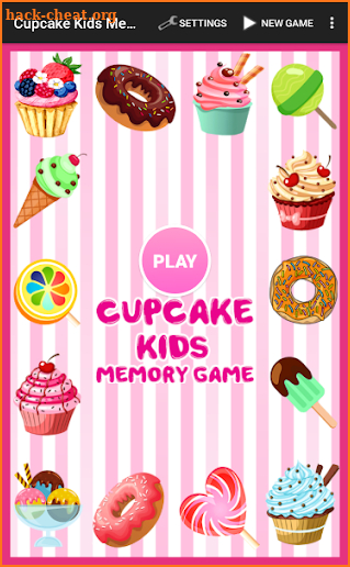 Cupcake & Desserts Kids Memory Matching Game screenshot