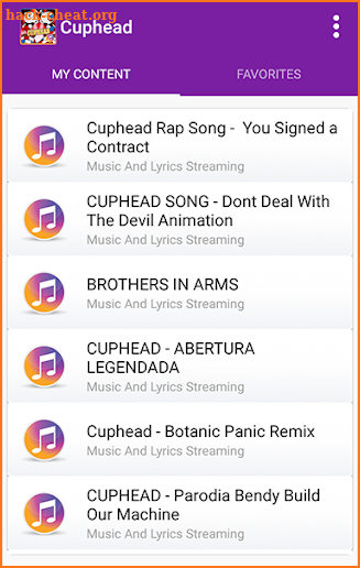 Cuphead - All New Music Lyrics screenshot