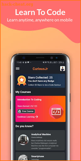 CuriousJr - Coding for Kids on Mobile screenshot