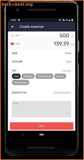 Currency: Exchange rates screenshot