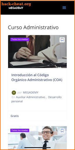 Curso gratis administrativo en vídeo online screenshot