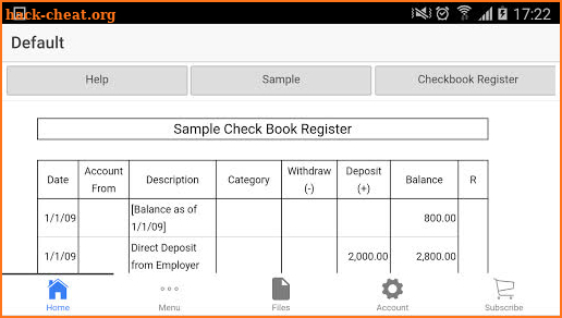 Custom Checkbook Pro screenshot