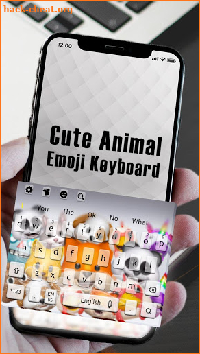 Cute Animal Emoji Keyboard Theme screenshot