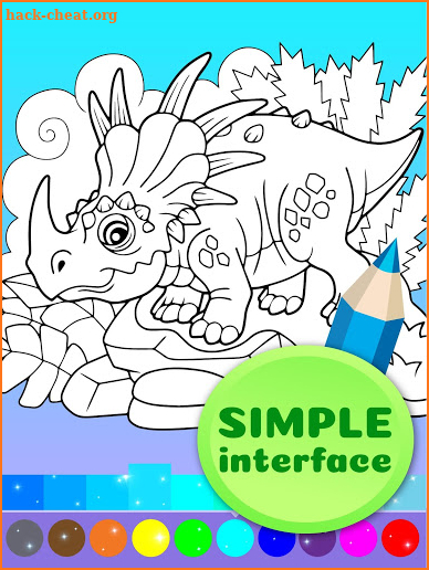 Cute Animated Dinosaur Coloring Pages screenshot