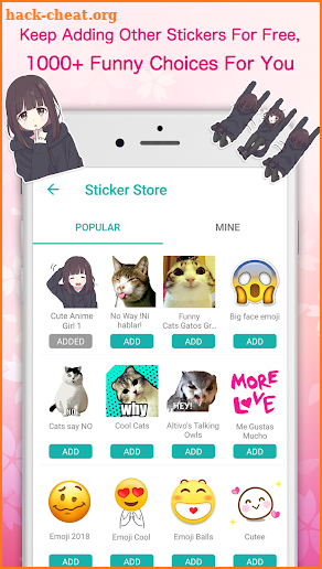 Cute Anime Girl 1 Sticker Packs For WhatsApp screenshot