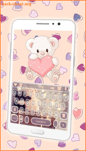 Cute Bear Keyboard Theme screenshot