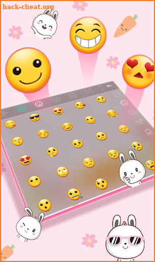 Cute Cartoon Bunny Keyboard Theme screenshot