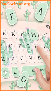 Cute Cartoon Cactus Keyboard Theme screenshot