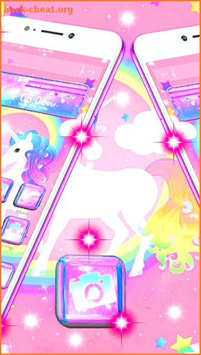 Cute Cartoon Colorful Unicorn Theme screenshot