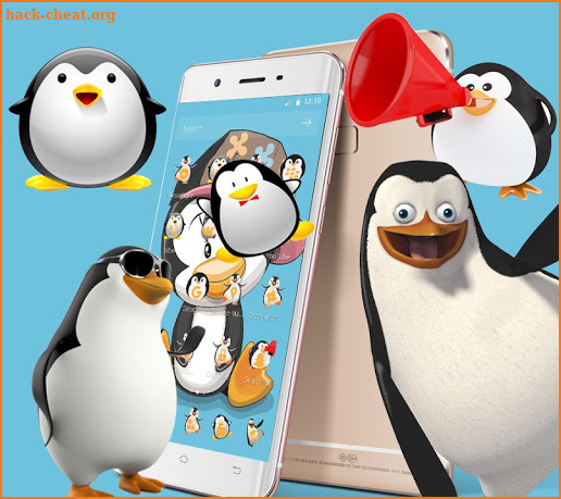 Cute Cartoon Penguin Theme screenshot