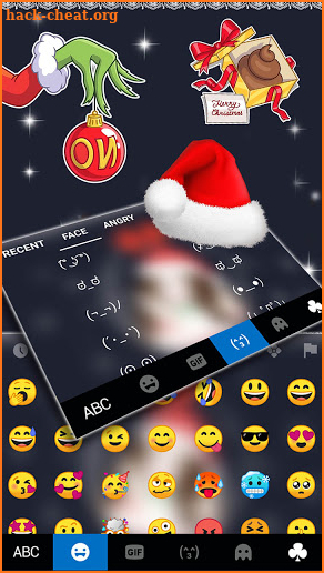 Cute Christmas Girl Keyboard Background screenshot