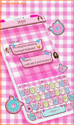 Cute Colorful Donut Keyboard Theme screenshot