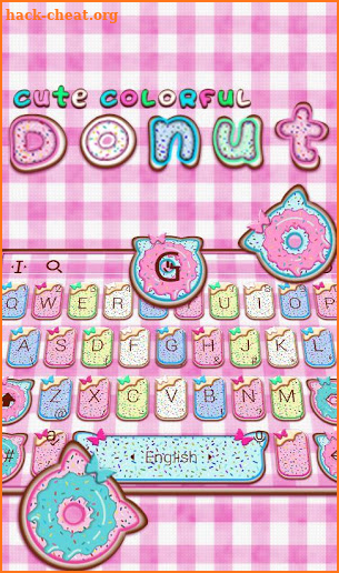 Cute Colorful Donut Keyboard Theme screenshot