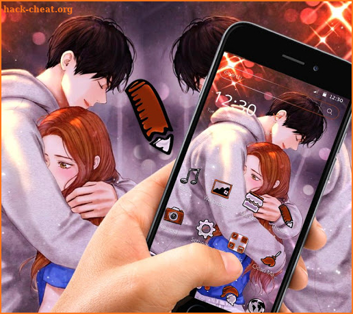 Cute Couple Anime Love Launcher Theme 💑 screenshot