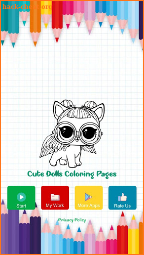 Cute Dolls Coloring Pages 🌈 (offline) screenshot