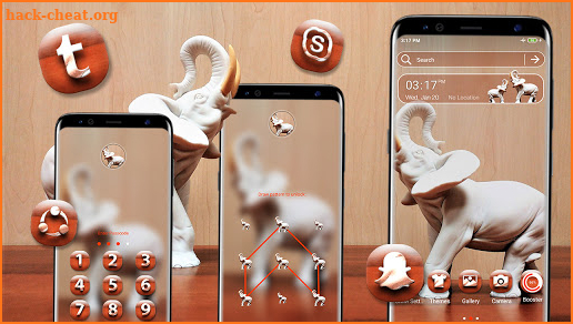 Cute Elephant Launcher Theme screenshot