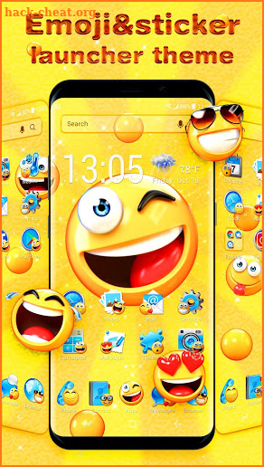 Cute Emoji Launcher-Stickers&Themes screenshot