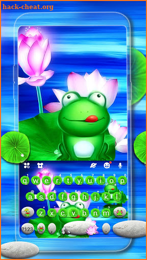 Cute Frog 3d Keyboard Theme screenshot