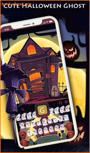 Cute Halloween Ghost Keyboard Theme screenshot