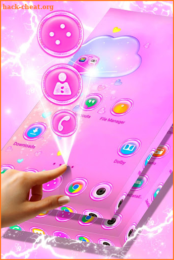 Cute Hearts Launcher Theme screenshot