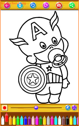 Cute Hero Coloring Book screenshot