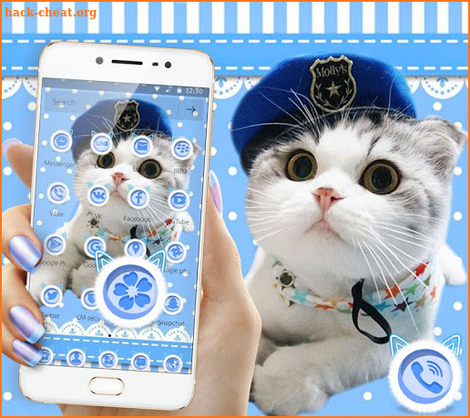 Cute Kitty Theme with Uniform Hat screenshot