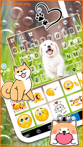 Cute Lab Puppy Keyboard Background screenshot