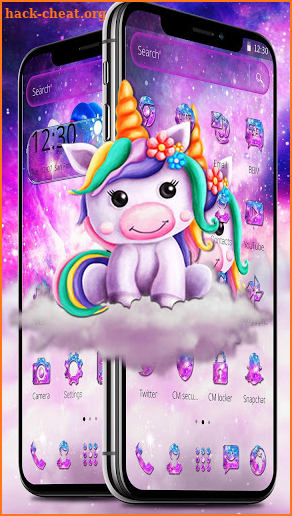 Cute little unicorn theme screenshot