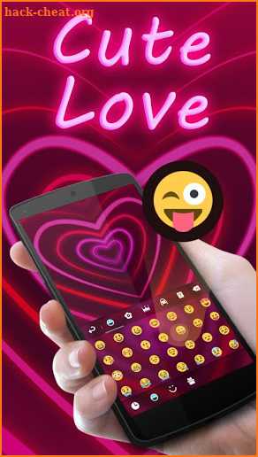 Cute Love GO Keyboard Theme screenshot