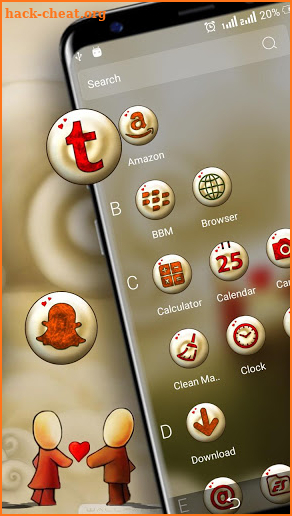 Cute Love Launcher Theme screenshot