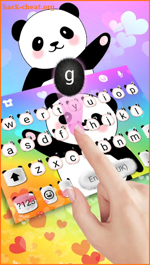 Cute Panda Coming Keyboard Theme screenshot